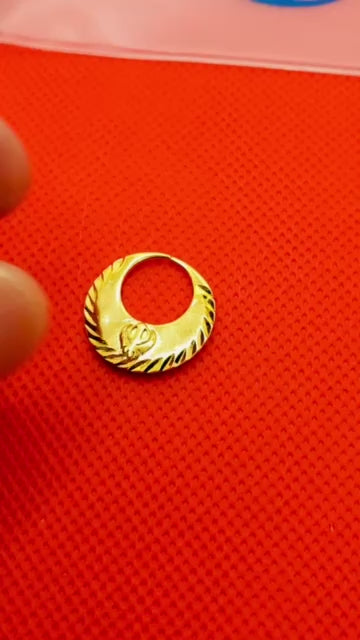 Nattiyan en argent véritable rempli d'or 24 carats