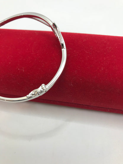 Bracelet jonc en argent sterling avec cœur ❤️