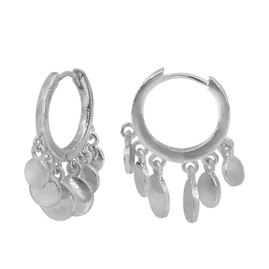 925 sterling silver dangling hoops