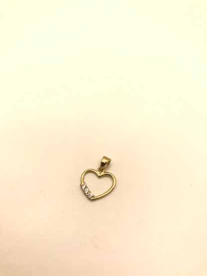 Pendentif coeur en or 10 carats