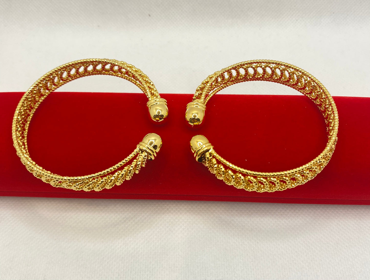 Gold plated bangles