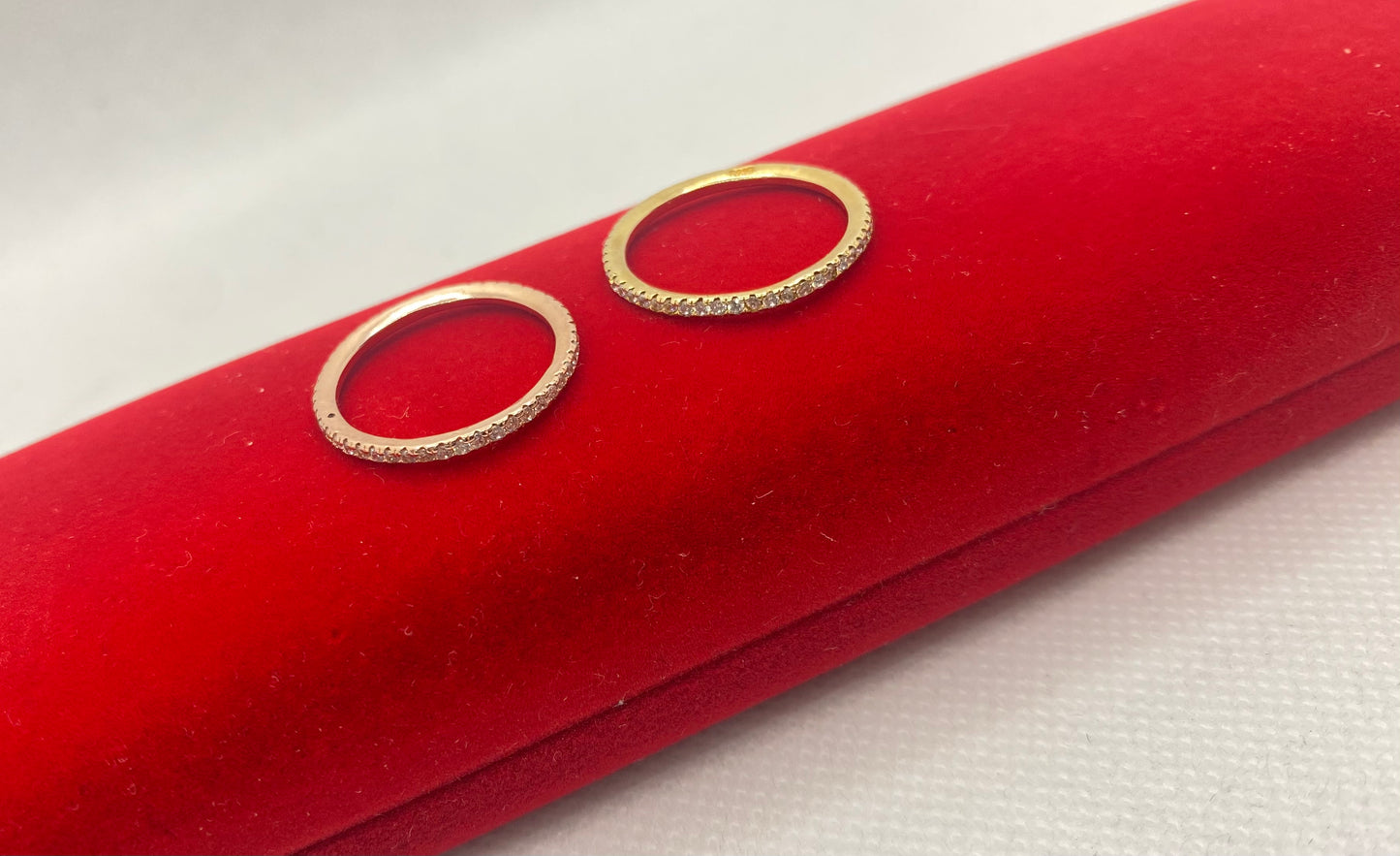 Bague d'éternité complète en argent véritable