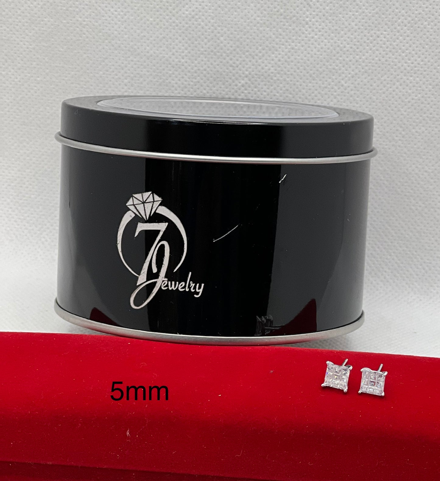 Boucles d'oreilles à tige carrées en argent sterling taillées sur table