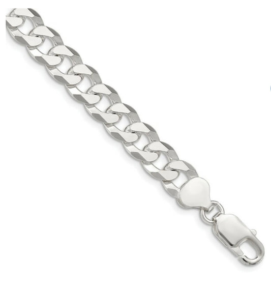 Real silver cuban link anklets