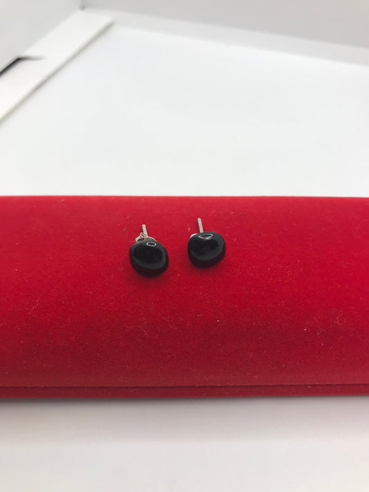 925 sterling silver onyx studs