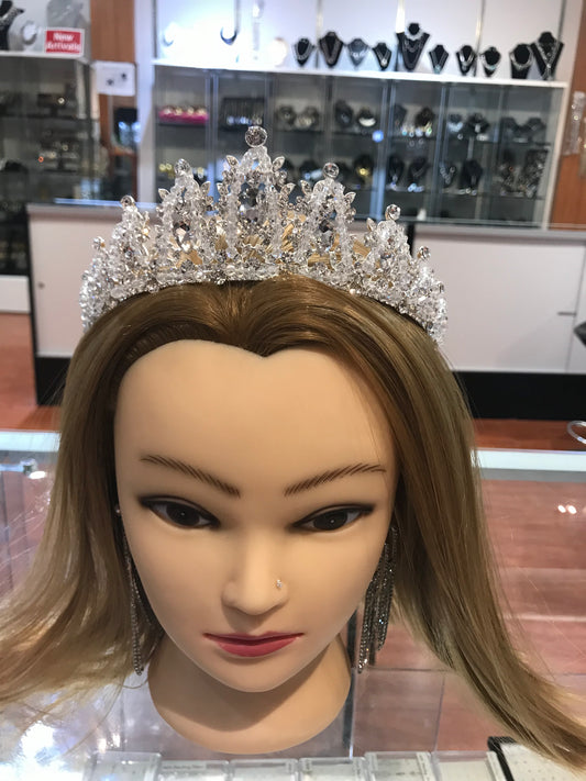 Couronne en cristal d'argent