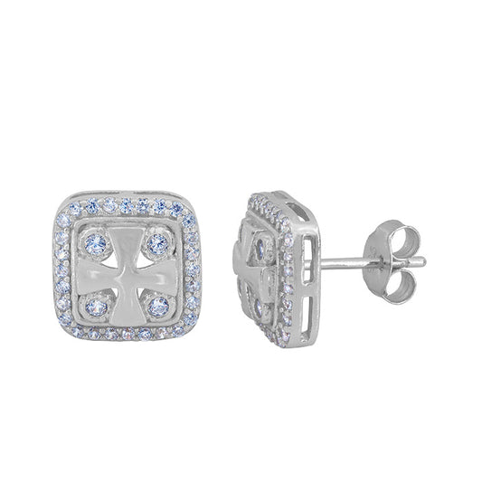 Clous d'oreilles Claddagah en argent sterling