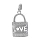 Real silver lovelock pendant