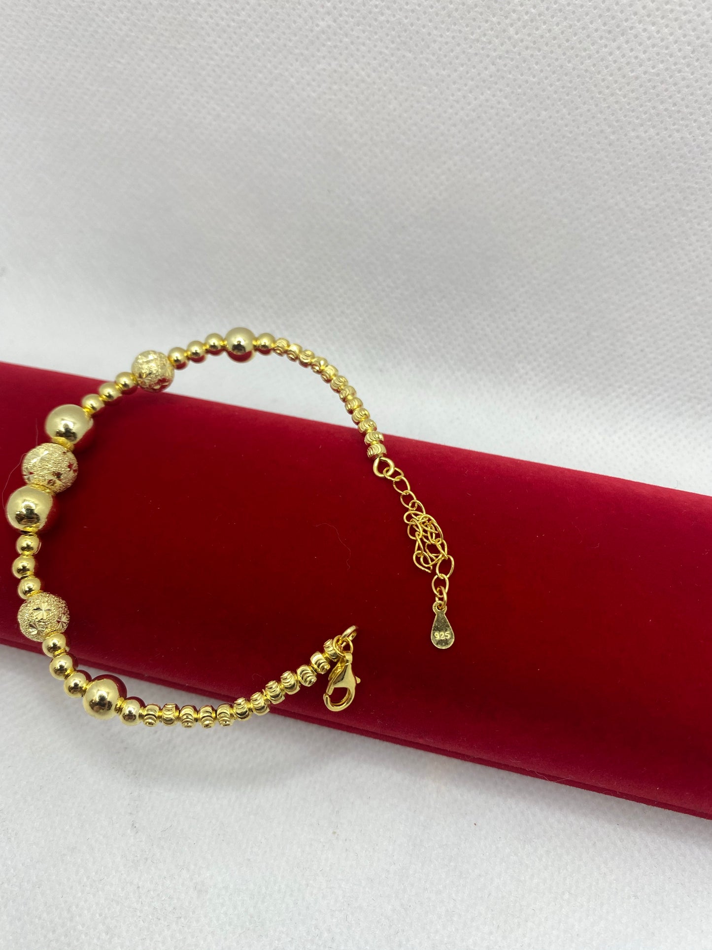 Bracelets en argent véritable plaqué or