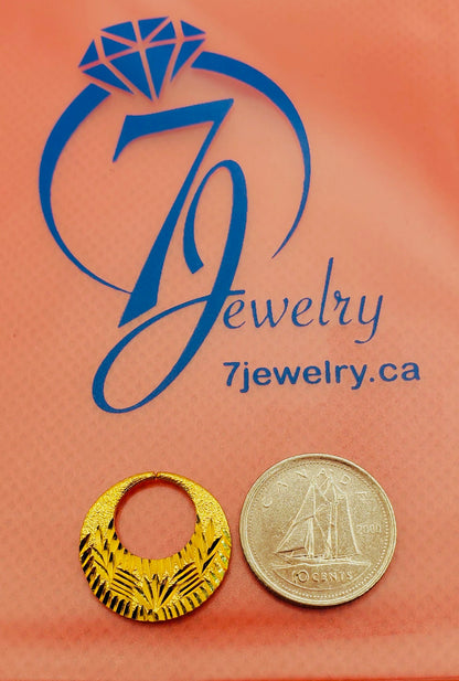 Boucles d'oreilles Nattiyan à la mode en argent véritable et or 24 carats