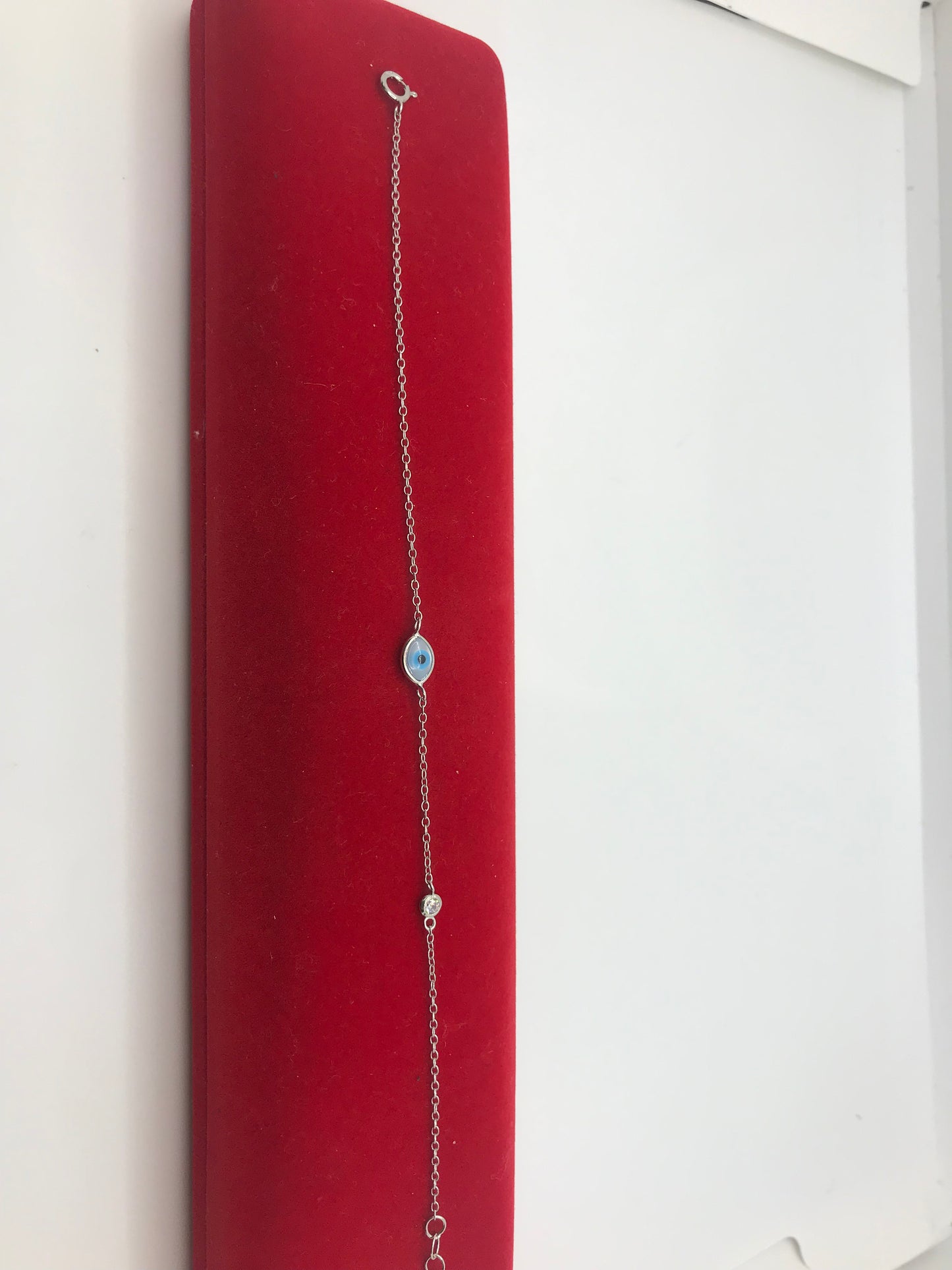 ਸਟਰਲਿੰਗ ਸਿਲਵਰ ਬੁਰੀ ਅੱਖ ਵਾਲਾ ਬਰੇਸਲੇਟ