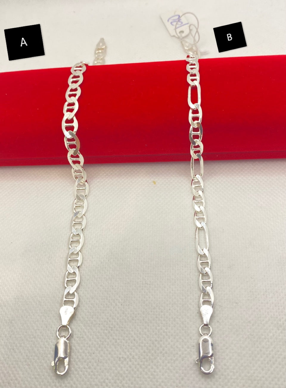 Sterling silver Gucci link bracelets