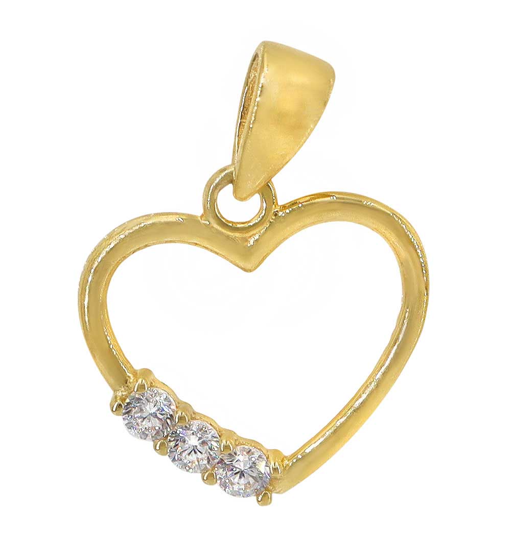 Pendentif coeur en or 10 carats