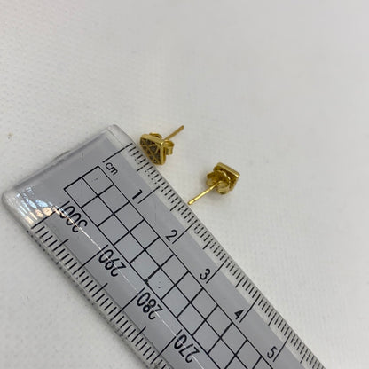 Boucles d'oreilles à tige en argent véritable et diamant