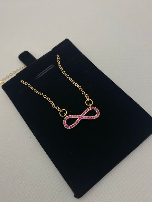 Gold plated infinity necklace