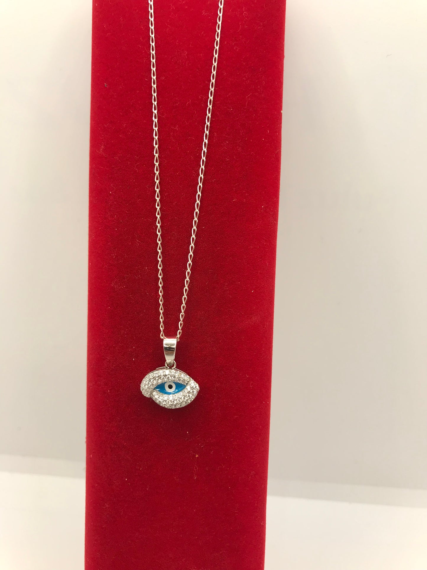 Sterling silver evil eye necklace