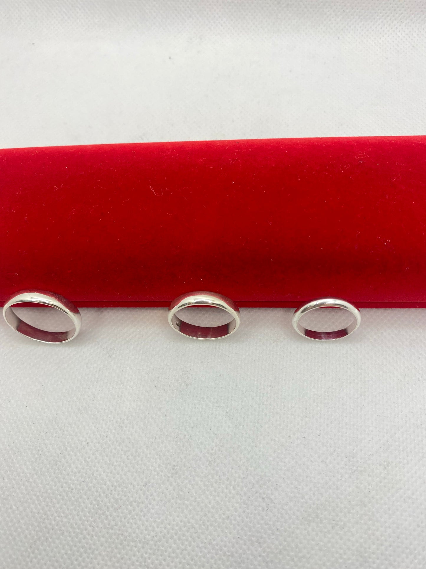 Sterling silver band rings