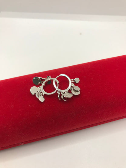 925 ਸਟਰਲਿੰਗ ਚਾਂਦੀ ਦੇ ਲਟਕਦੇ ਹੂਪਸ