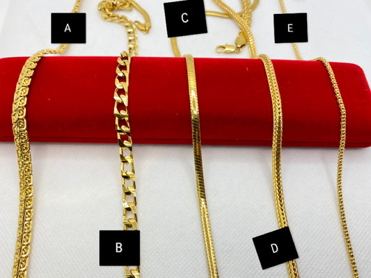 Chaînes plaquées or