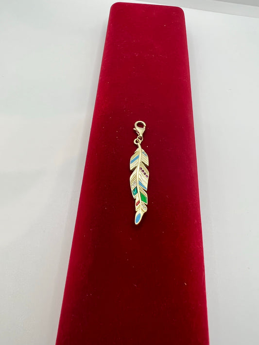 Collier en véritable feuille d'argent