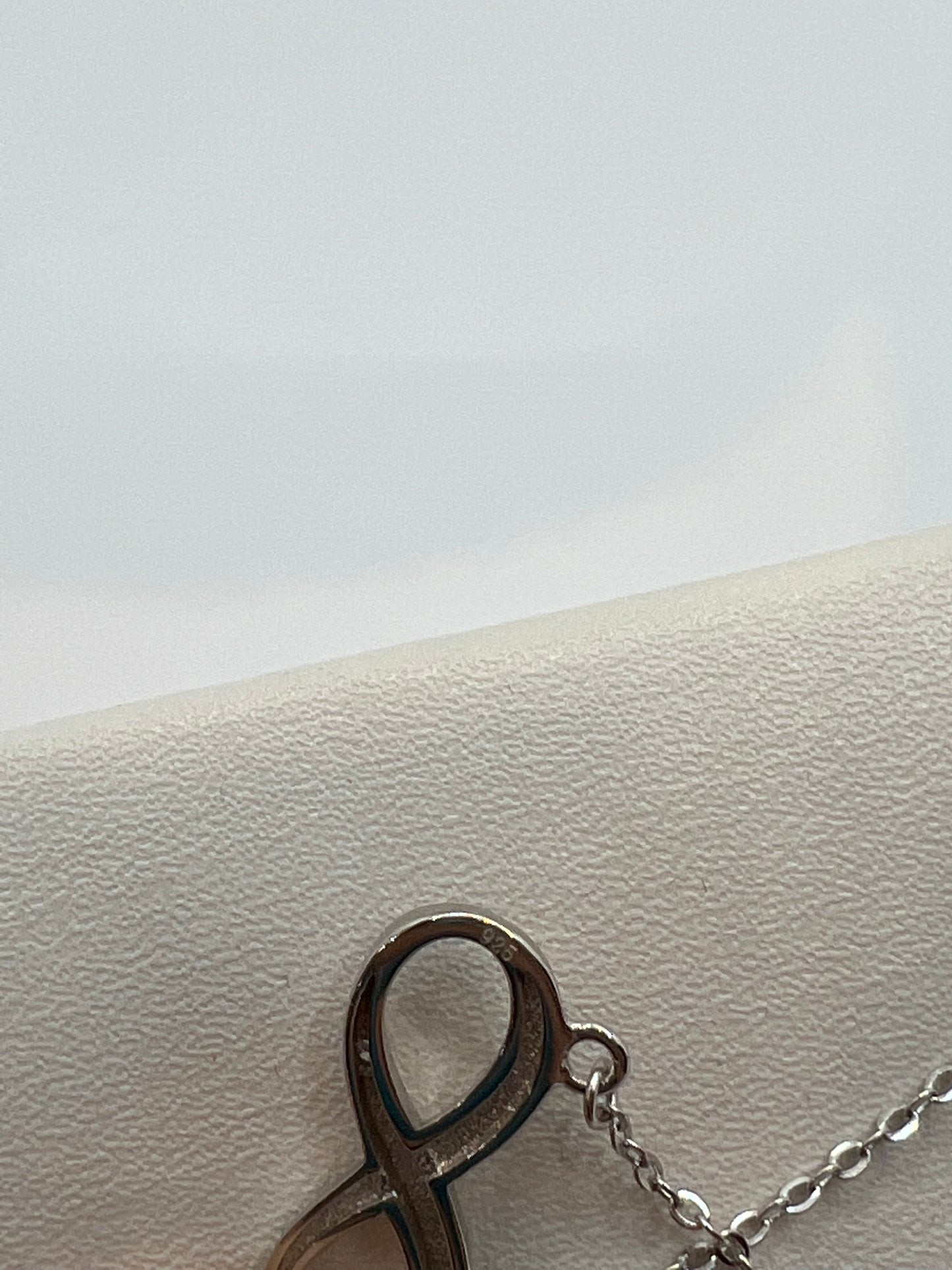 Real silver infinity necklace