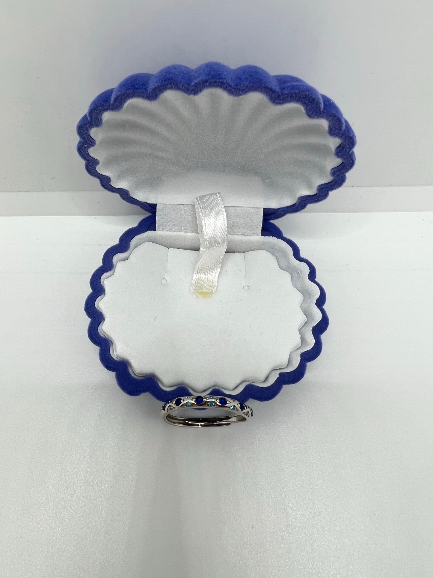 Bague en argent véritable avec pierres de couleur