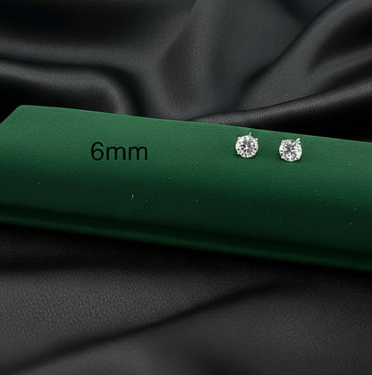 Real Silver Studs (round stone)