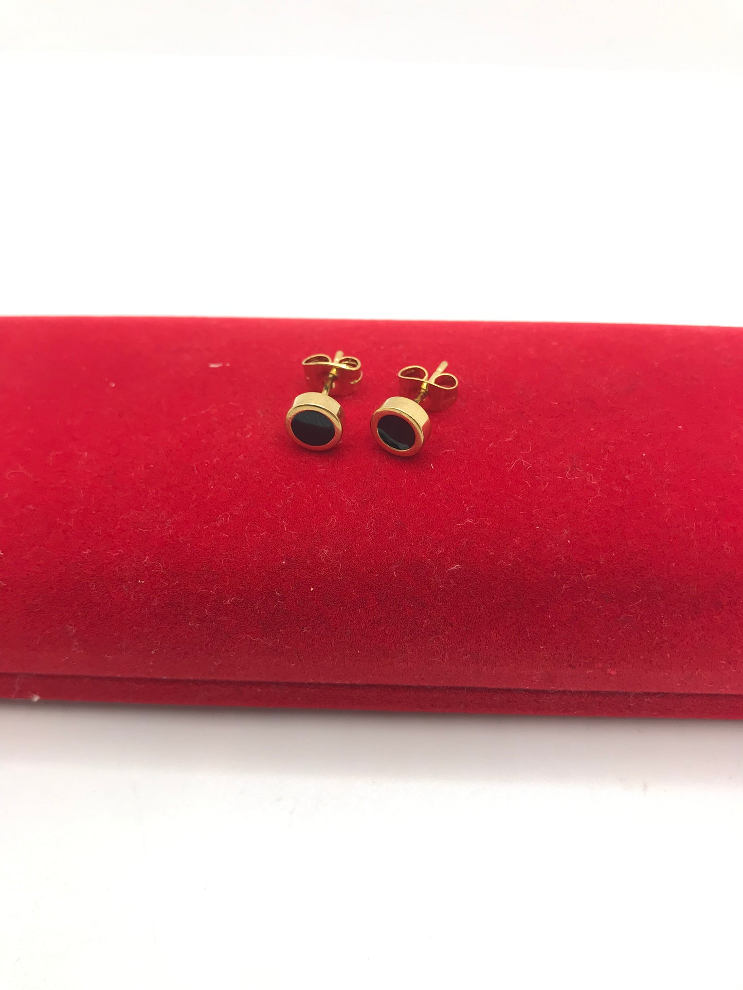 Stainless steel gold black studs