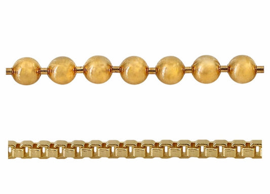 Chaînes en argent véritable remplies d'or