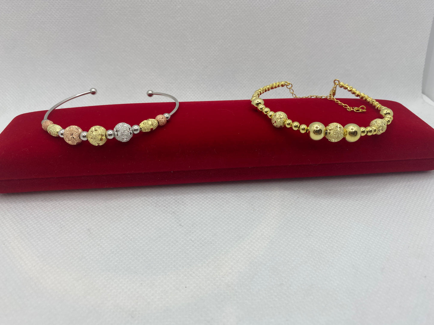 Bracelets en argent véritable plaqué or