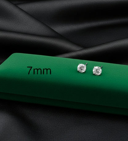 Real Silver Studs (round stone)