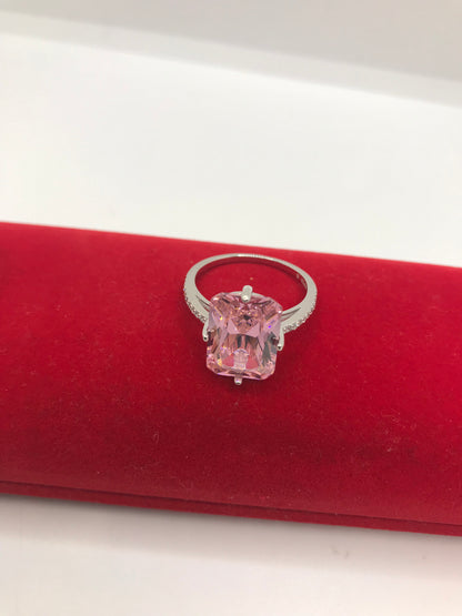 Bague en argent sterling taille princesse