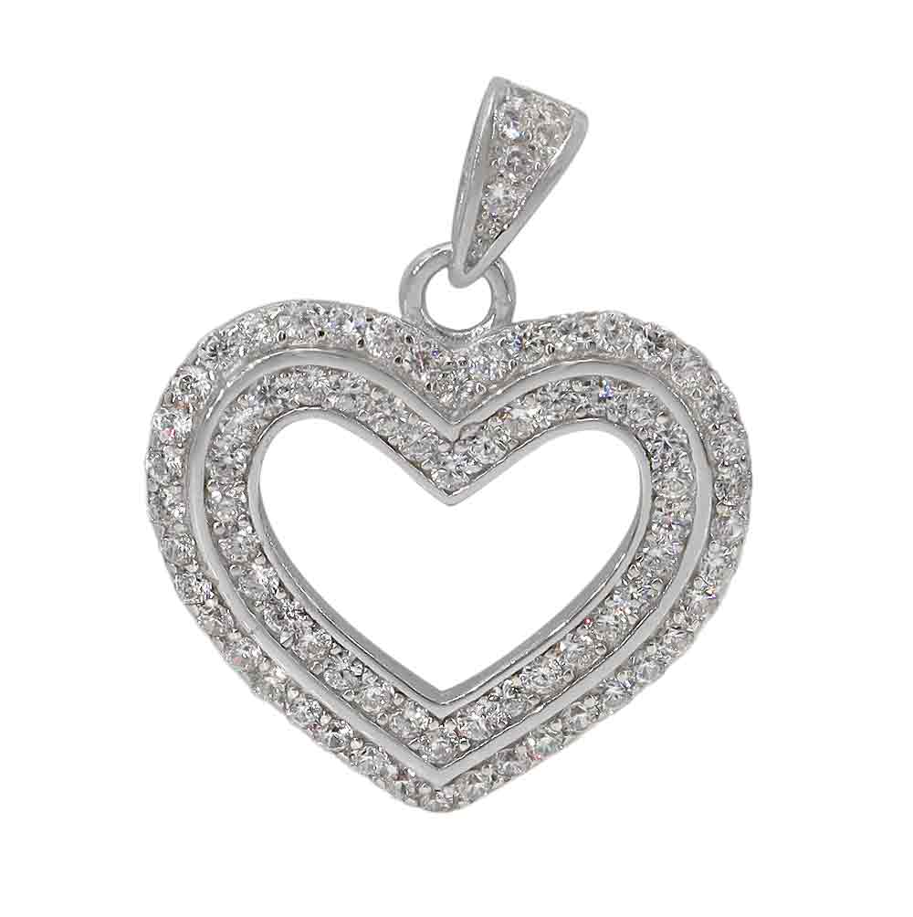 Pendentif coeur en argent sterling