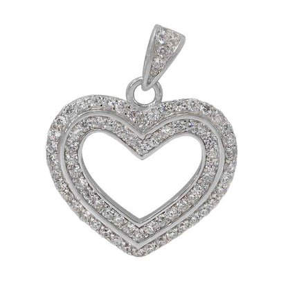 Pendentif coeur en argent sterling