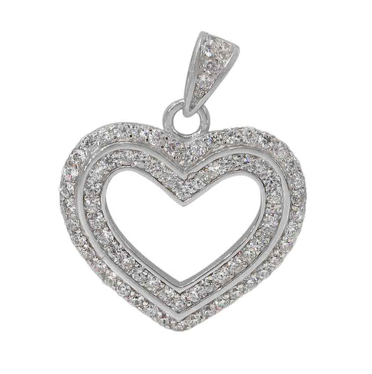 Pendentif coeur en argent sterling