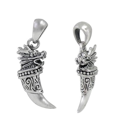 Sterling silver dragon tooth pendant