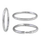 Real silver oval shape baby bangle