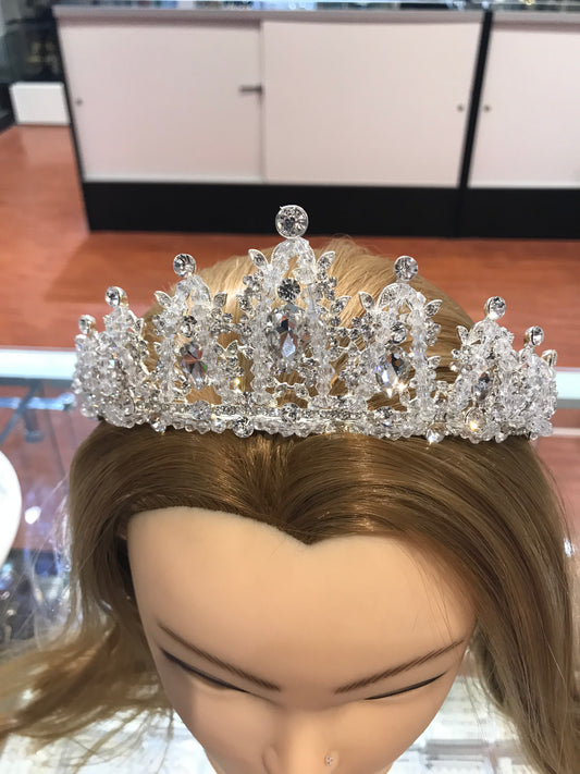 Couronne en cristal d'argent