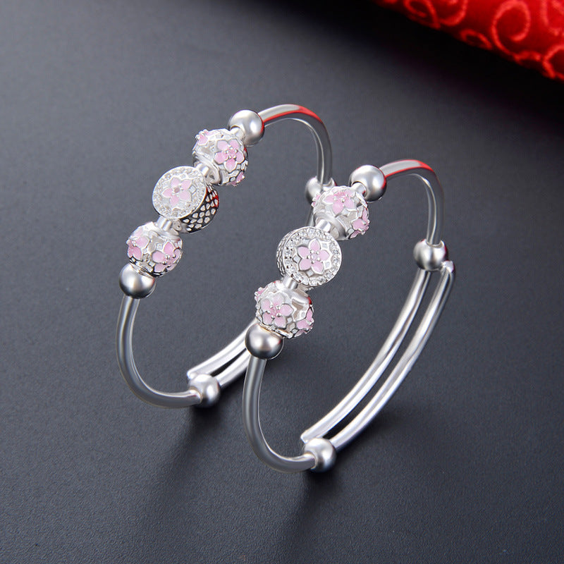 Bracelet bébé boule en argent sterling