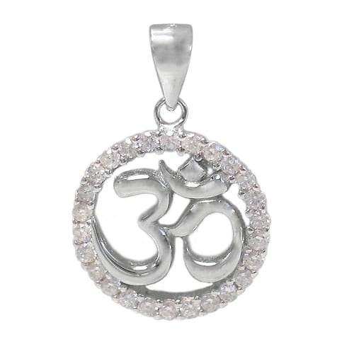 Sterling silver ohm pendant