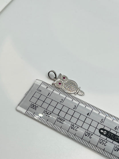 Pendentifs hibou en argent véritable