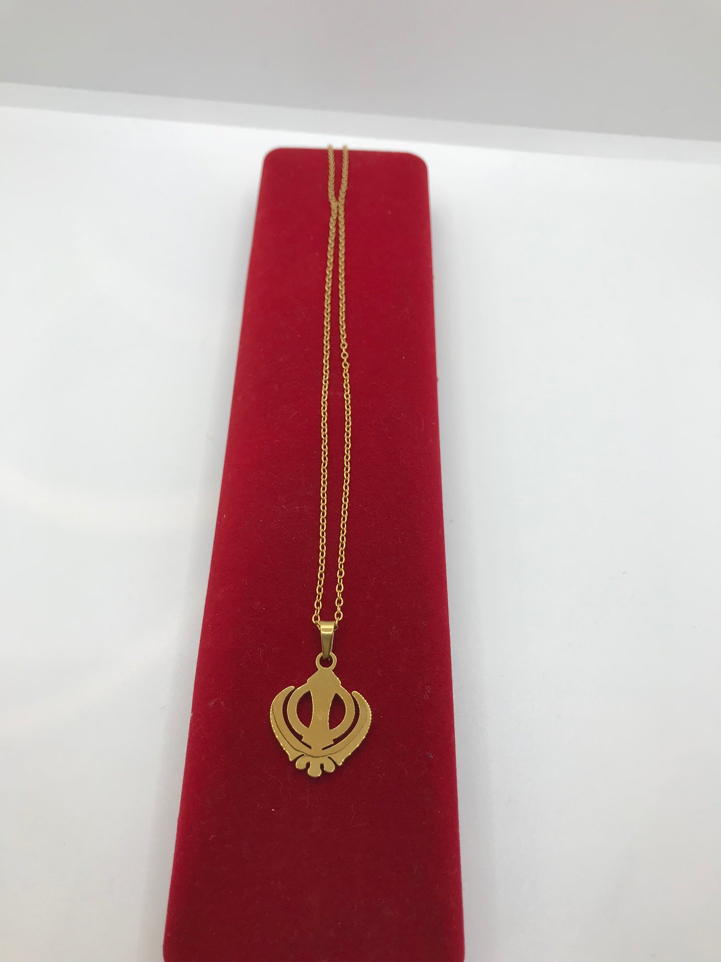 Khanda  Necklace; 18k Gold Plated