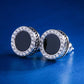 Sterling silver black studs