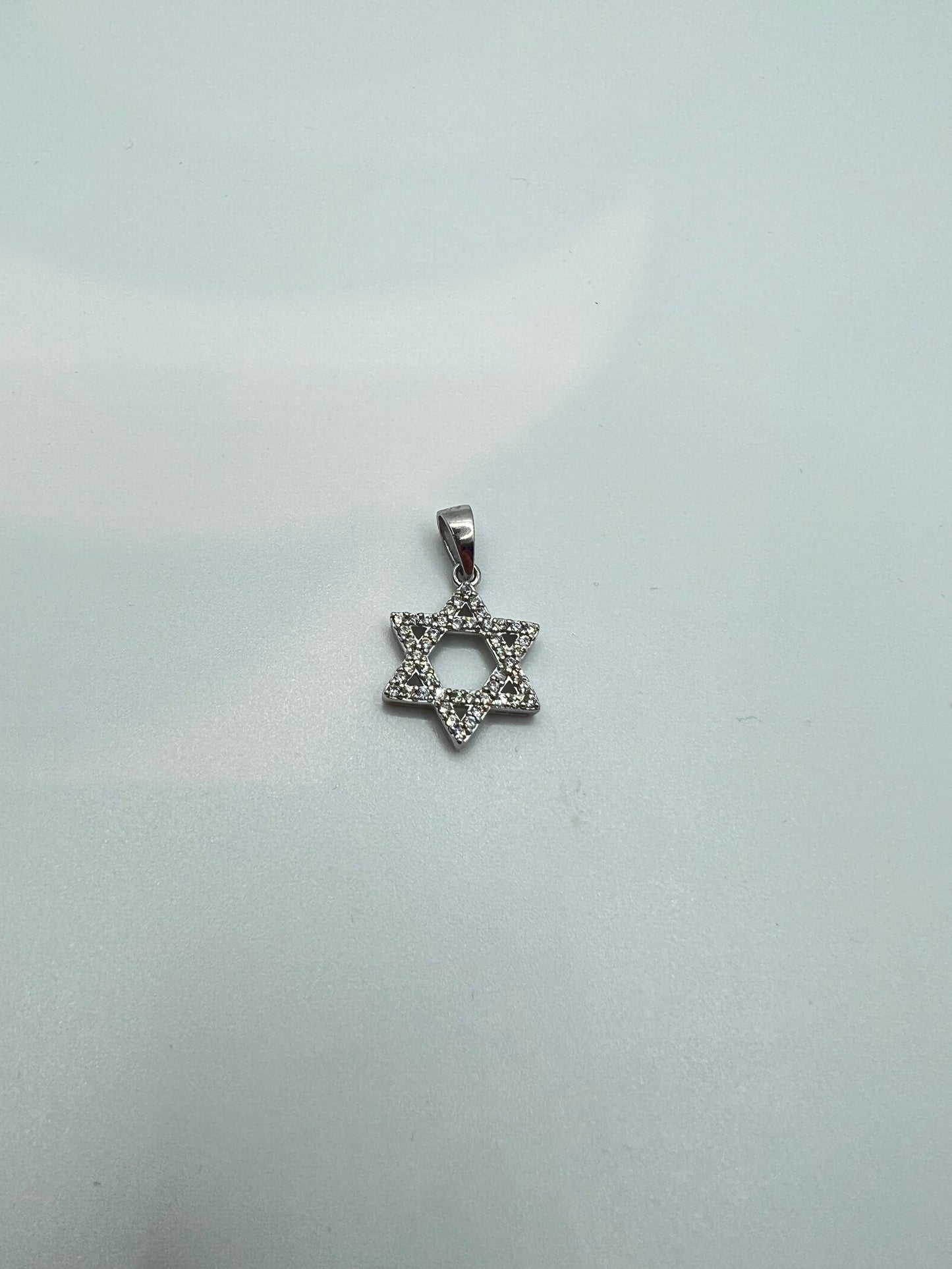 Real silver star of David pendant