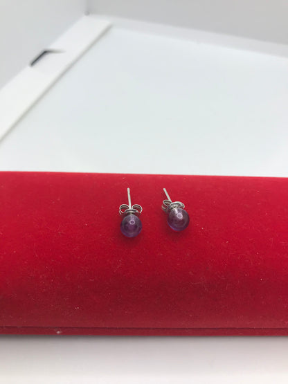925 sterling silver amethyst earrings