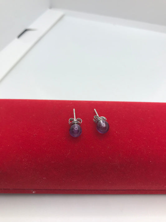 925 sterling silver amethyst earrings