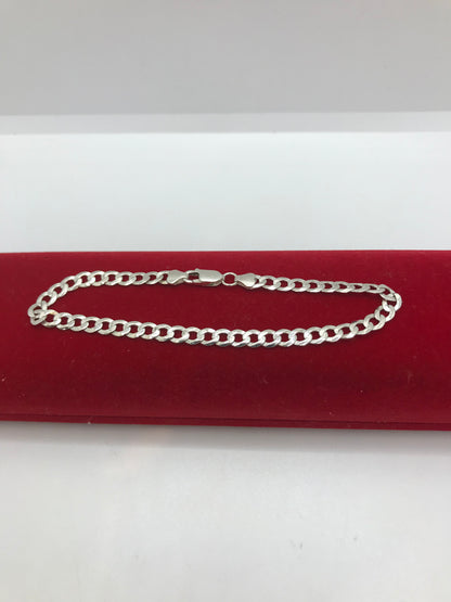 Sterling silver curb bracelet