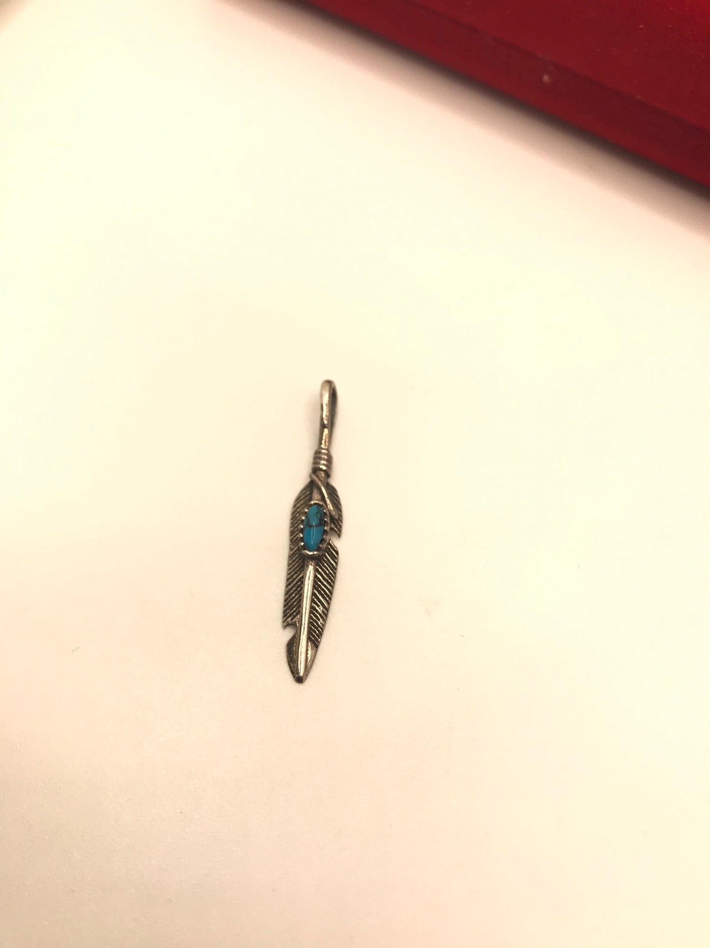 Pendentif feuille en argent sterling