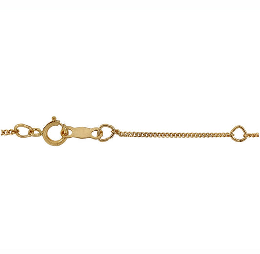 Real silver gold filled curb anklet