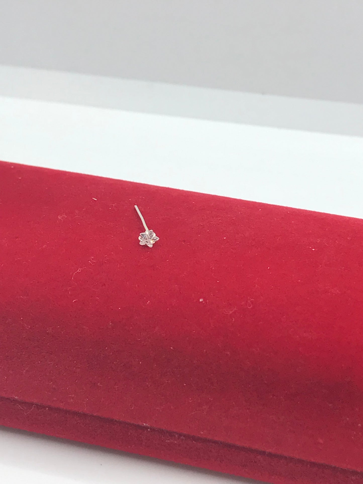 Sterling silver star nose stud